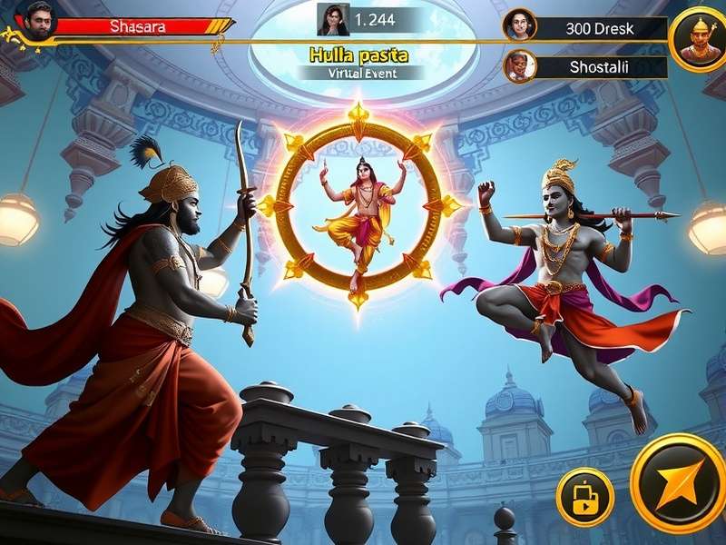 Holy Pursuit community event screenshot showing players in virtual temple